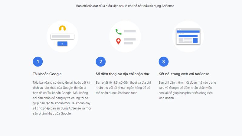 đăng ký tài khoản google adsense