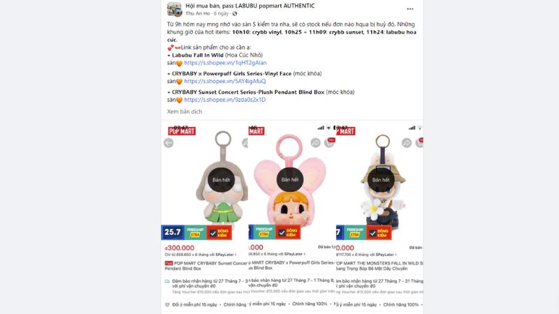 gắn link shopee trên facebook